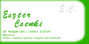 eszter csenki business card